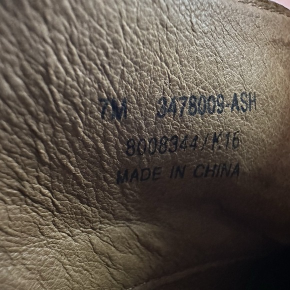 Frye Ellen Buckle Monk Shoe Low Heel 7 Bootie Womens 7M 3478009-ASH Brown - Picture 16 of 16